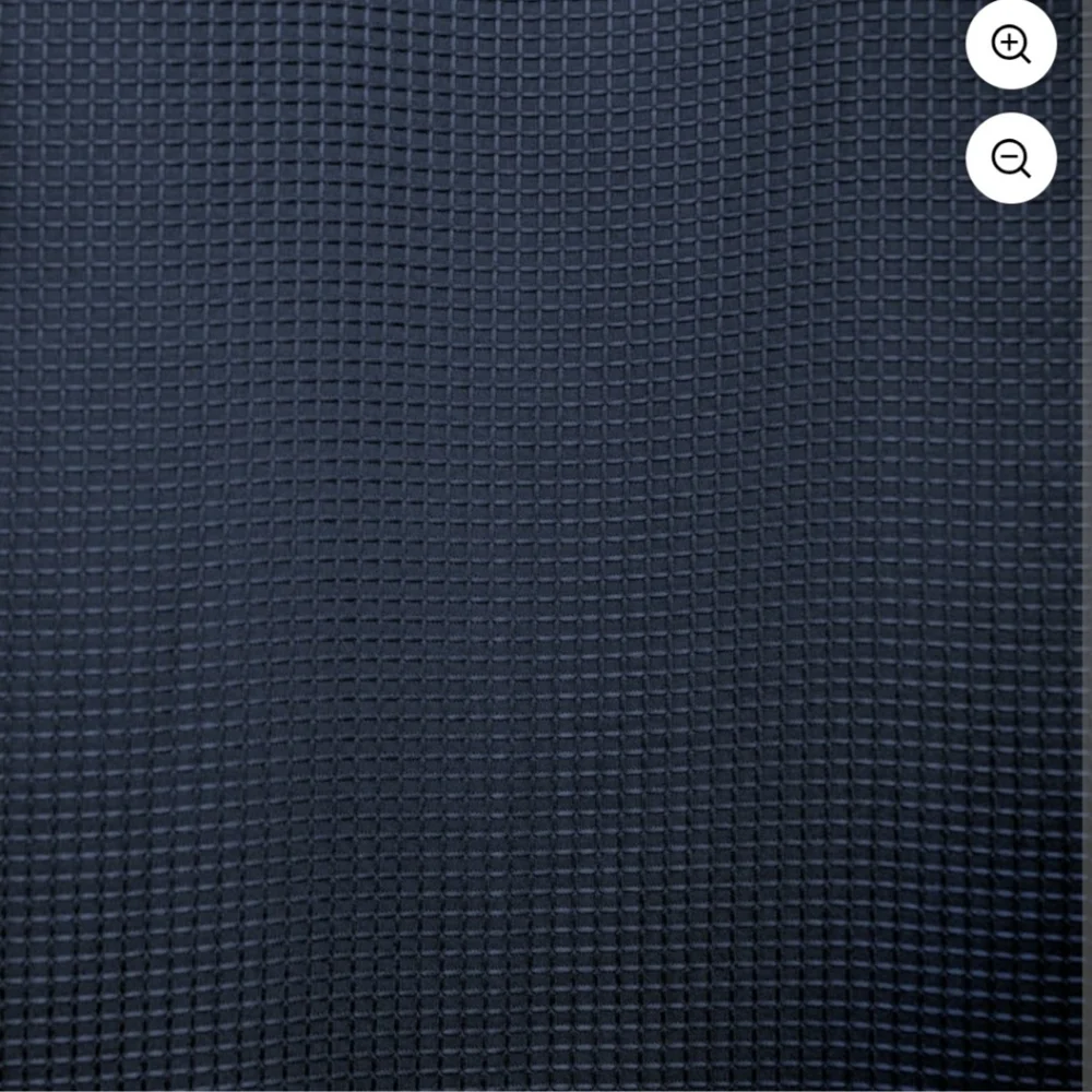 Washable Navy Blue Shower Curtain & Mat